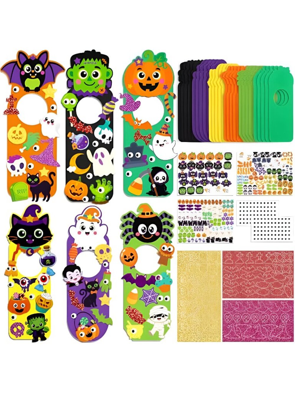 30Sets Halloween Crafts Doorknob Hanger Kit